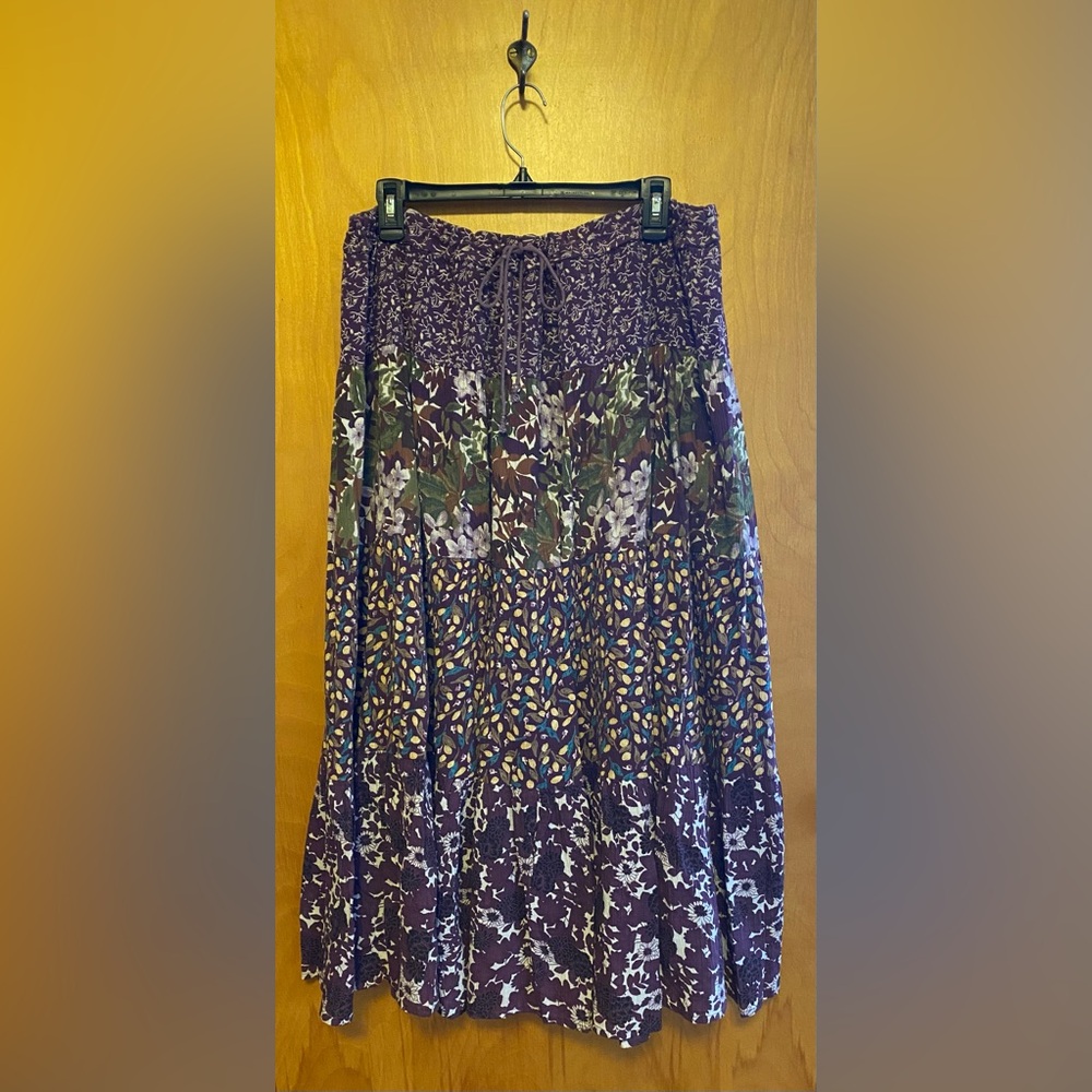 Sag Harbor Petites 100% Cotton Broomstick Maxi Skirt